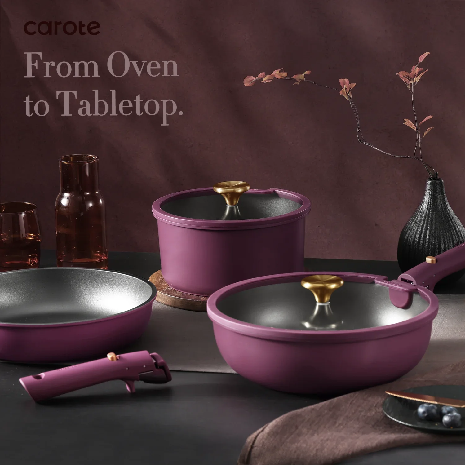 Grape Detachable Cookware Set - 21 pcs - Image 3